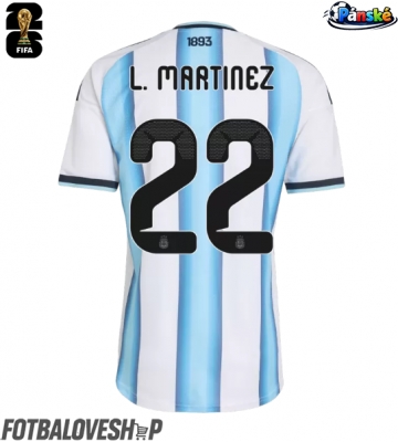 Argentina Lautaro Martinez #22 Domácí Dres MS 2026 Krátký Rukáv